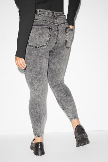 Ragazzi e giovani - CLOCKHOUSE - super skinny jeans - vita alta - jeans grigio scuro