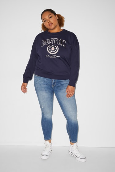 Femmes - CLOCKHOUSE - skinny jean - mid waist - effet push-up - jean bleu