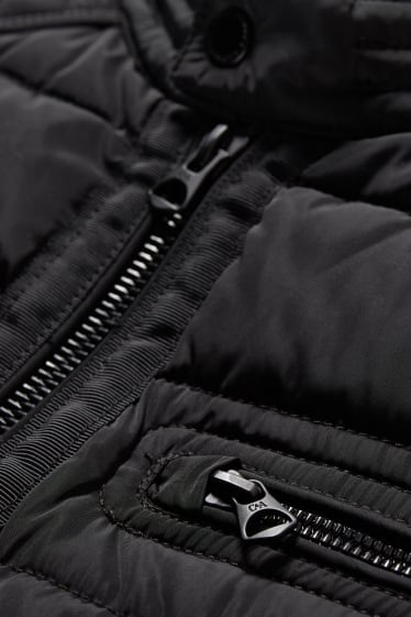 Heren - Gewatteerde jas - zwart