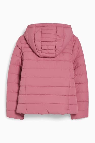 Enfants filles - Doudoune à capuche - rose foncé