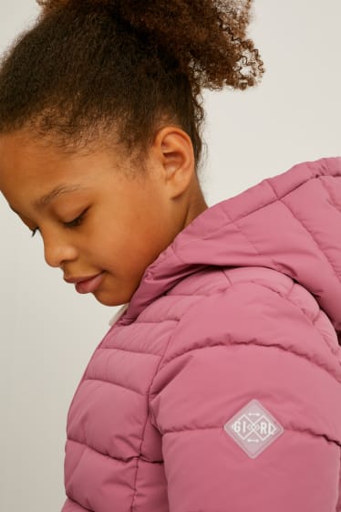 Enfants filles - Doudoune à capuche - rose foncé