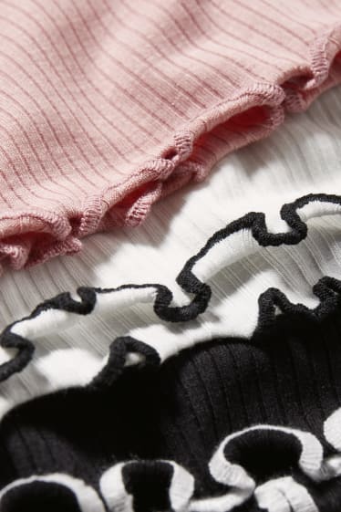 Bambine - Confezione da 3 - maglia a maniche lunghe - nero