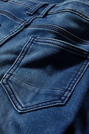 Dzieci - Slim jeans - ciepłe dżinsy - jog denim - dżins-niebieski