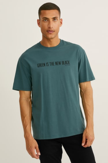 Uomo - T-shirt - verde scuro