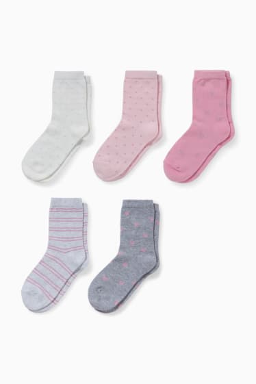 Bambine - Confezione da 5 - calze - bianco