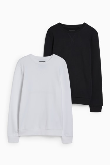 Hommes - CLOCKHOUSE - lot de 2 - sweat - noir / blanc