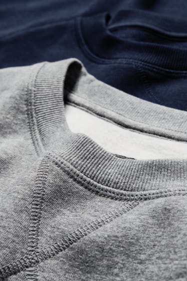 Men - CLOCKHOUSE - multipack of 2 - sweatshirt - dark blue / gray