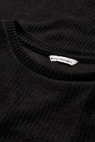 Adolescenți și tineri - CLOCKHOUSE - rochie din tricot - negru