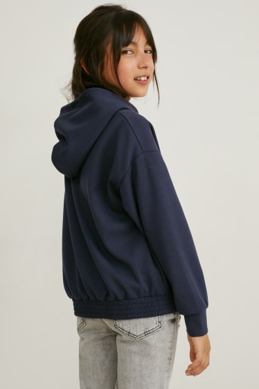 Bambine - Felpa con cappuccio - blu scuro