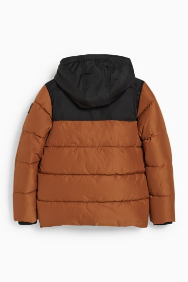 Children - Quilted jacket with hood - havanna
