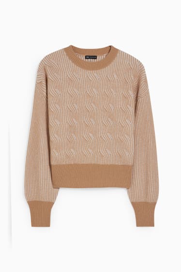 Women - Cashmere jumper - light brown