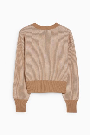 Women - Cashmere jumper - light brown