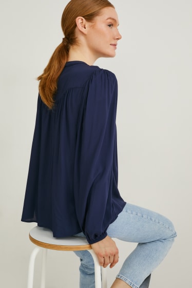 Dames - Blouse - donkerblauw