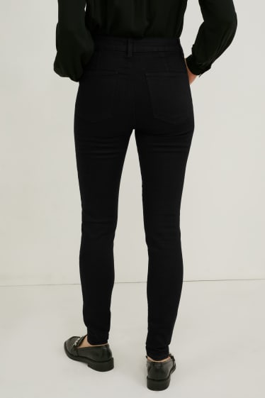 Dames - Set van 2 - jegging jeans - high waist - zwart