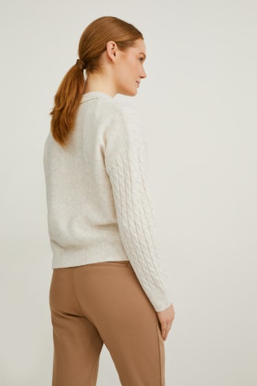 Damen - Pullover - beige-melange