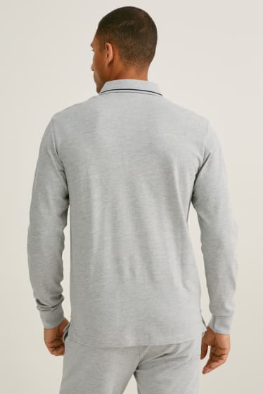 Bărbați - Tricou polo - Flex - LYCRA® - gri melanj