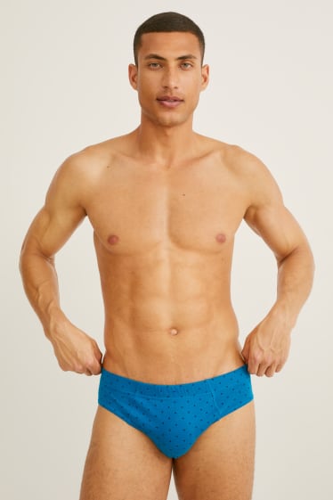 Heren - Set van 3 - slip - blauw