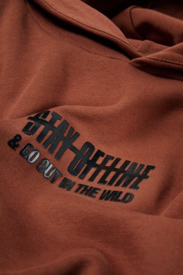 Men - CLOCKHOUSE - hoodie - brown