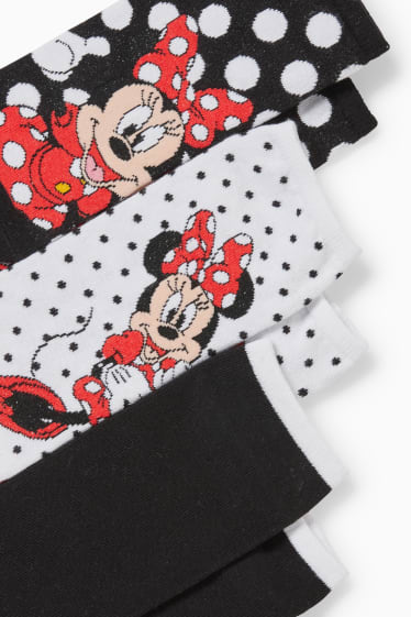 Femmes - Lot de 6 paires - chaussettes de sport à motif - Mickey Mouse - noir