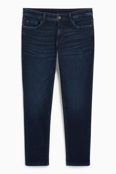 Femei - Slim jeans - talie medie - LYCRA® - denim-albastru închis