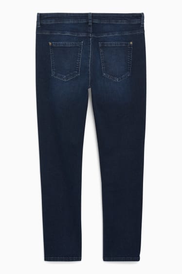 Femei - Slim jeans - talie medie - LYCRA® - denim-albastru închis