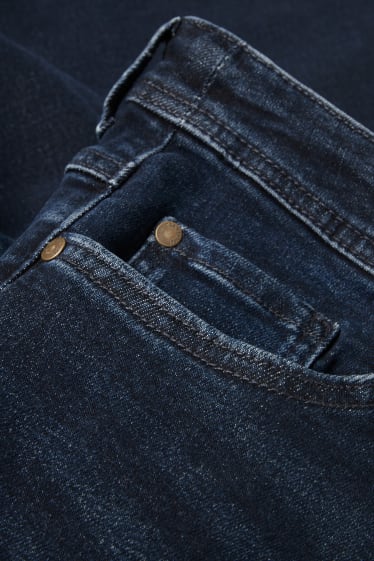 Femei - Slim jeans - talie medie - LYCRA® - denim-albastru închis