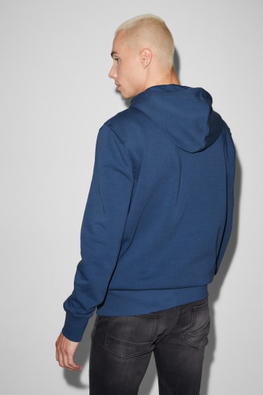 Men - Zip-through sweatshirt with hood - blue