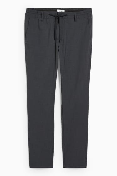 Heren - Pantalon - tapered fit - LYCRA® - antraciet