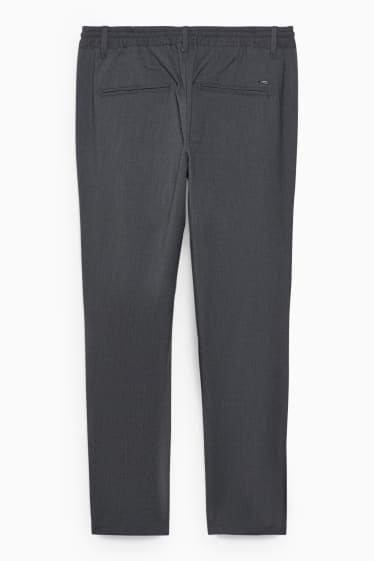 Hommes - Pantalon en toile - jambes fuselées - LYCRA® - gris anthracite