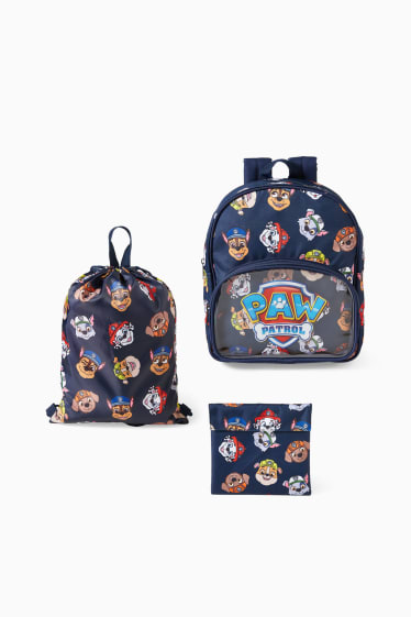 Kinderen - PAW Patrol - set - rugzak, gymtas en lunchbag - donkerblauw