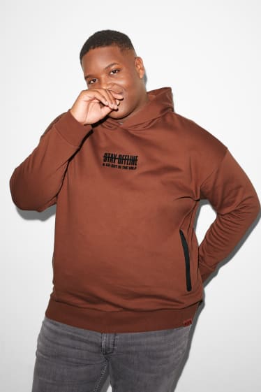 Men - CLOCKHOUSE - hoodie - brown