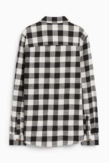 Enfants garçons - Chemise - genderneutral - à carreaux - noir / gris