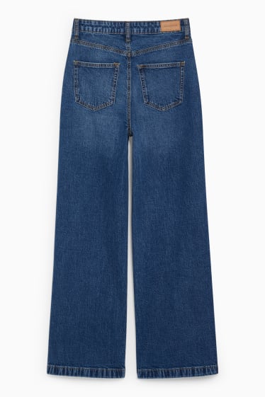 Femmes - CLOCKHOUSE - jean à jambes évasées - high waist - jean bleu