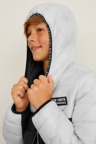Children - Quilted jacket with hood - cremewhite