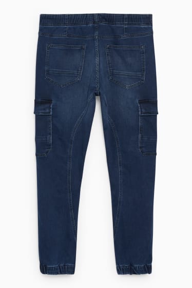 Mężczyźni - Tapered jeans - dżinsy rybaczki - Flex jog denim - LYCRA® - dżins-ciemnoniebieski
