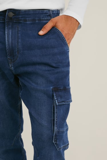 Heren - Tapered jeans - cargojeans - Flex jog denim - LYCRA® - jeansdonkerblauw