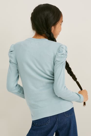 Kinder Mädchen - Multipack 2er - Langarmshirt - mintgrün