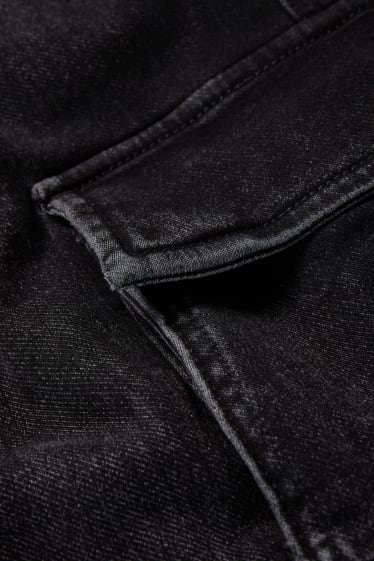 Men - Tapered jeans - cargo jeans - flex jog denim - LYCRA® - denim-dark gray