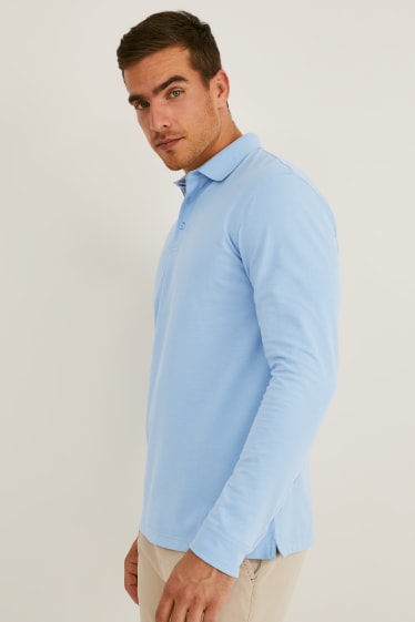 Heren - Poloshirt - Flex - LYCRA® - lichtblauw