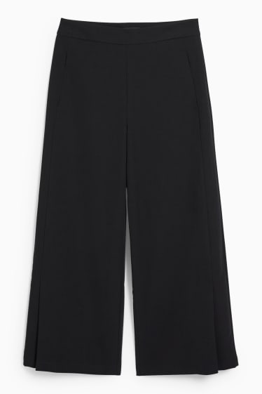 Women - Culottes - mid-rise waist - black