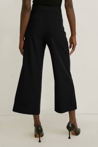 Women - Culottes - mid-rise waist - black