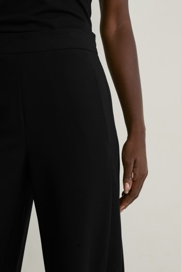 Women - Culottes - mid-rise waist - black