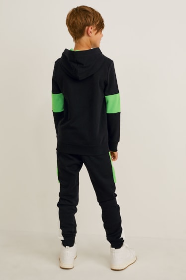 Enfants garçons - Minecraft - ensemble - sweat à capuche et pantalon de jogging - deux pièces - noir