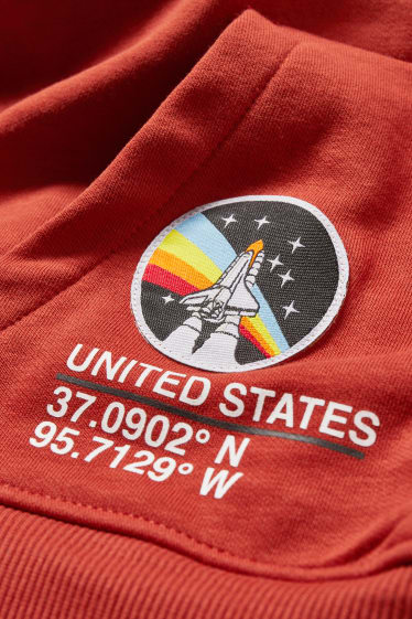 Bambini - NASA - felpa con cappuccio - rosso
