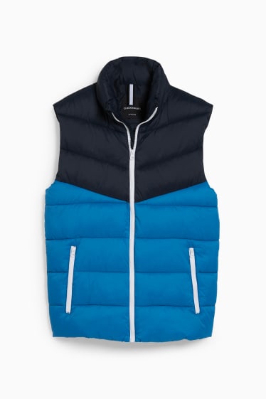 Men - CLOCKHOUSE - quilted gilet - blue