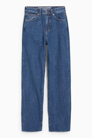 Femmes - CLOCKHOUSE - jean coupe détendue - high-waist - jean bleu