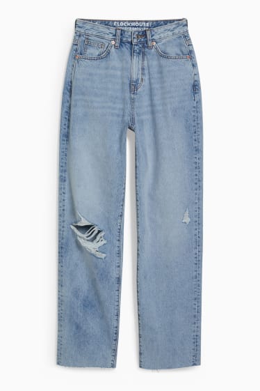 Kobiety - CLOCKHOUSE- loose fit jeans - wysoki stan - dżins-jasnoniebieski