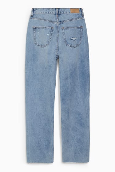 Femmes - CLOCKHOUSE- jean coupe détendue - high waist - jean bleu clair