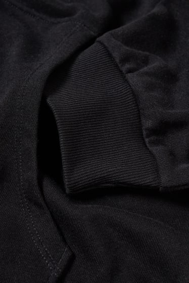 Dona - CLOCKHOUSE - vestit de punt de dessuadora amb caputxa - negre