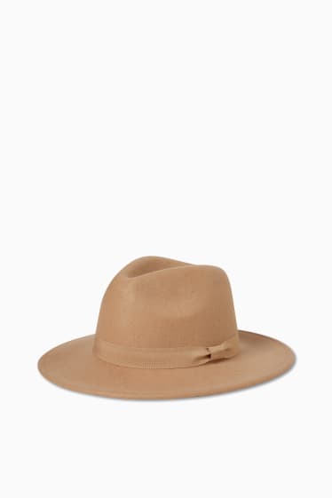 Femmes - Chapeau en laine - beige
